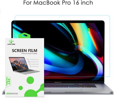 Lention Screen Protector Voor Macbook Pro 16 Inch Model A2141, hd Clear Film Met Hydrofobe Coating Beschermen Macbook Pro16