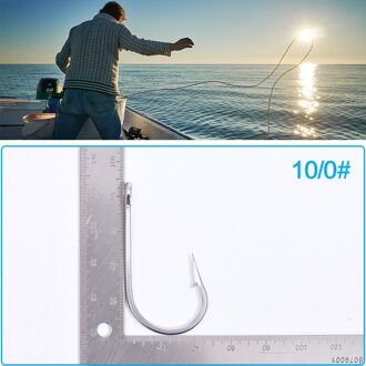 LEO 2 pc Diepzee Oceaan Vissen Haak Voor Grote Vis Rvs Vishaken Haai Tonijn Tarpon Florida Fly Jig kabeljauw Vissen Product 10.0