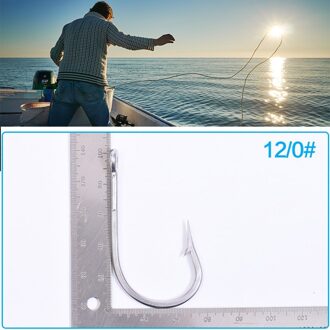 LEO 2 pc Diepzee Oceaan Vissen Haak Voor Grote Vis Rvs Vishaken Haai Tonijn Tarpon Florida Fly Jig kabeljauw Vissen Product 12.0