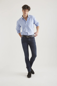 Leo heren slim-fit jeans blue black Blauw - 28-32