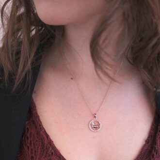 Leo Zodiac-hangers - roségoud en kristal - One Size