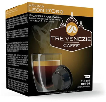 LEON D 'Oro, 16 capsules Tre Venezie compatibes Lavazza a modo mio