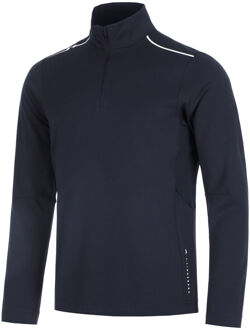 Leon Quarter Zip Longsleeve Heren-donkerblauw - XXL
