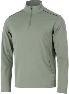 Leon Quarter Zip Longsleeve Heren-olijf - XL