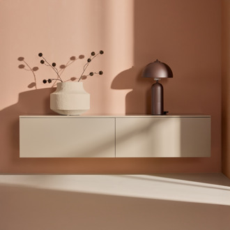 Leona houten dressoir beige - 160 x 35 cm