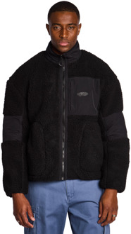 Leonardo Borg Full Zip Sherpa Jassen Heren - Zwart - Maat L - Sherpa Black