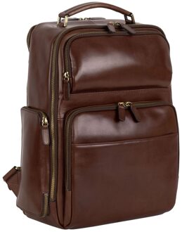 Leonhard Heyden Cambridge Business Backpack red brown backpack Bruin - H 42 x B 33 x D 17