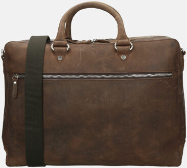 Leonhard Heyden Salisbury Briefcase 2 Compartments brown