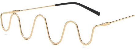 Leonlion Retro Bril Frame Vrouwen Luxe Brillen Frame Vrouwen/Mannen Grappige Brillen Voor Vrouwen Vintage Oculos De sol goud