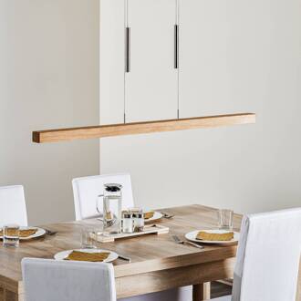 Leonora hanglamp Down 121cm eiken natuur natuurlijk eiken