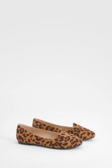 Leopard Basic Slipper Ballet Flats, Leopard - 36