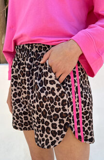 Leopard Bies Short Pink Bruin