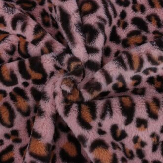Leopard Flannel Sheet Faux Fur Fabric Cow Prints For Dress DIY Handmade Craft Supplies Needlework Sewing Materials 45*145cm/pc 01