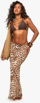 Leopard Maxi Strandrok, White - L