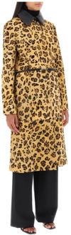 Leopard Motif Ponyskin Coat Saks Potts , Multicolor , Dames - M,S