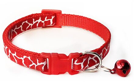 Leopard Pet Kraag Handige Leuke Verstelbare Met Klokken Kat Ketting Nylon Polyester Puppy Hond Gesp Halsbanden Levert rood kat collar