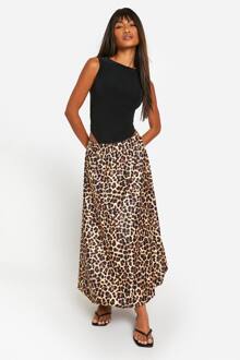 Leopard Puff Ball Maxi Rok, Leopard - 34