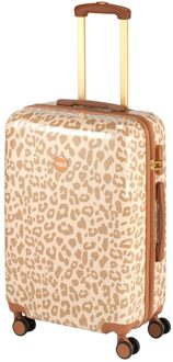 Leopard - Reiskoffer - Crème/Taupe - M - 66cm