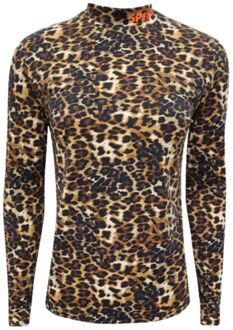 Leopard Ski Pully Dames S/36 Zwart dessin