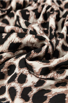 Leopardprint Mini-jurk Zwart