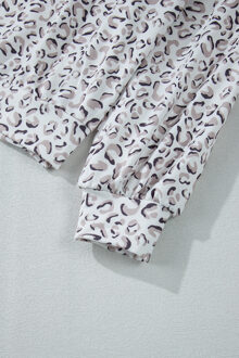 Leopardprint Pullover Sweatshirt Wit