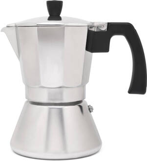 Leopold Vienna Espressomaker Tivoli 6-kops aluminium Zilver