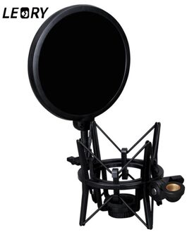 LEORY Professionele Microfoon Mic Shock Mount Met Shield Filter Screen Voor PC Laptop Opknoping Karaoke Mic KTV Zingen