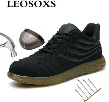 Leoxose Indestructible Shoes Puncture-Proof Work Sneakers Men's Safety Shoes Boots with Steel Toe Cap Casual Men's Boots Work