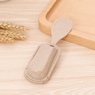 Lepel Houder Eetstokje Vork Rijstkoker Mounted Zuig Keuken Organizer (Groen) Beige