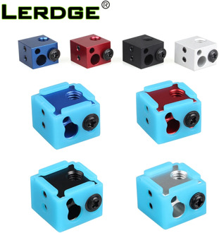 LERDGE Aluminium Heat Block For J-head Extruder HotEnd 3D Printers Silicone Socks Parts BP6 Heating Block Accessories