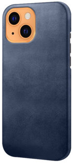 Leren Back case iPhone 13 Mini blauw