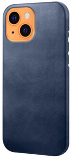 Leren Back case iPhone 14 Plus blauw