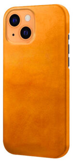 Leren Back case iPhone 14 Pro tan Bruin