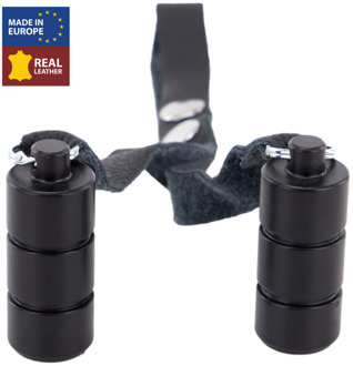 Leren Ballenrek Gewichten 2 x 100 gr - Zwart