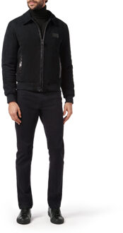 Leren Bomber Statement - maat 54 (Borst) Zwart