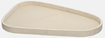 leren dienblad organisch effen M beige