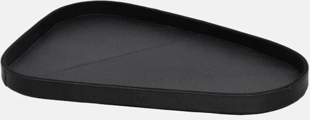 leren dienblad organisch effen M black Zwart