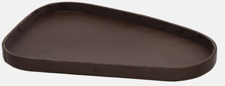 leren dienblad organisch effen M donkerbruin