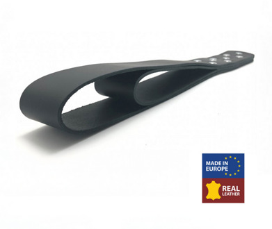 Leren Dubbele Peddel - 44,5 cm - Zwart