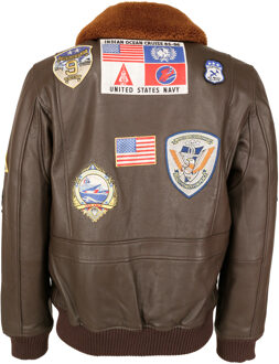 leren jas TG20201007 - maat M Donker Bruin