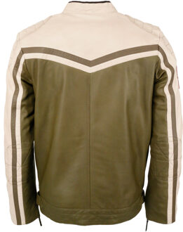 leren jas TGJ1005 Olijf - XL