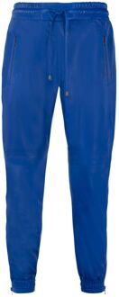 Leren joggingbroek voor heren, Boston Blauw
