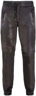 Leren joggingbroek voor heren, Boston - maat Zwart