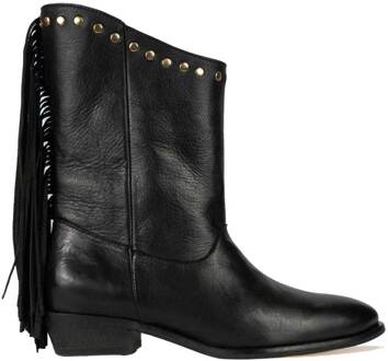 Leren laarzen met franjes Fringe  zwart - 38,39,40,41,