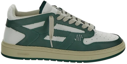 Leren Lage Sneakers Represent , Green , Heren - 40 EU