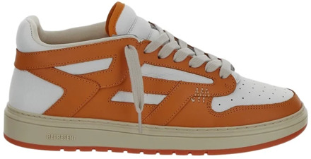 Leren Lage Sneakers Represent , Orange , Heren - 40 EU