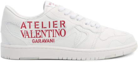 Leren Logo Sneakers Valentino Garavani , White , Dames - 36 EU