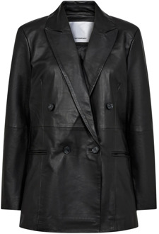 Leren Oversized Blazer Co'Couture , Black , Dames - Xl,L,M,S,Xs