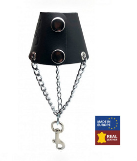 Leren Parachute met Kettingen en Haak - Zwart