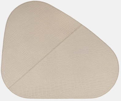 leren placemats organisch croco (2 stuks) beige
